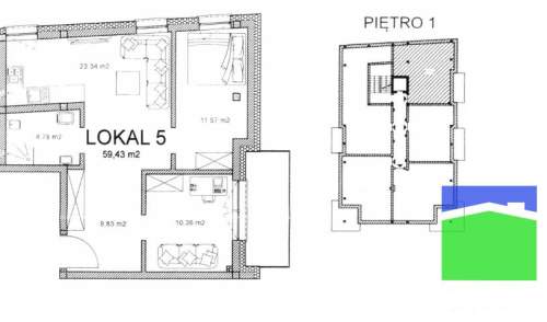 Pabianice - lokal 59,43 m2 ul. Warszawska