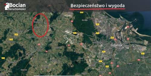Działka z własnym stawem pod bliźniaki Banino