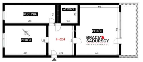 2 pokoje 50 m Widok na zieleń Balkon