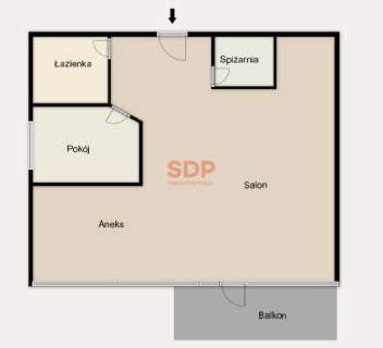 2 pokoje 55 m2 Balkon Klimatyzacja