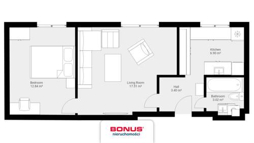 Mieszkanie na sprzedaż, 41,42 m2, Gdańsk