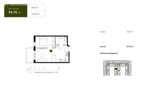 Apartament Inwestycyjny, 2 Pokoje z Balkonem