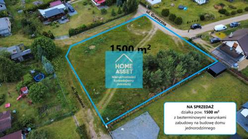 Działka budowlana 1500 m z WZ media Domatówko