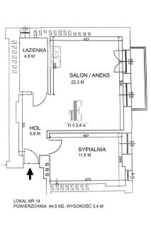 3,4m wysokości gotowe do wejścia Parking