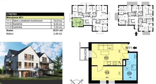 Mieszkanie na sprzedaż, 30,01 m2, Brwinów