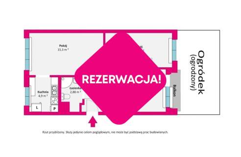 Parter z ogródkiem, 3 pokoje