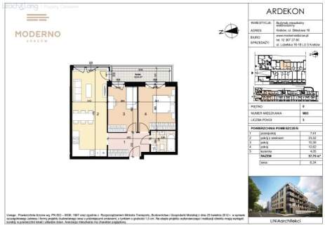 Nowoczesny apartament z balkonem na sprzedaż Moderno Łobzów