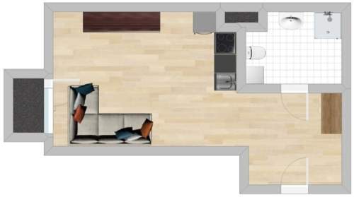 Kawalerka 28 m2, balkon - Kaszubska10, Śródmieście