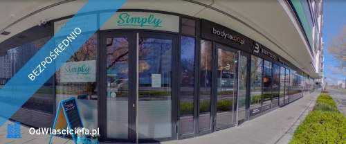 46m wykończony salon na parterze z witrynami od ul. Powązkowskiej
