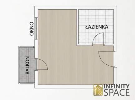 Studio z balkonem Niski czynsz Apartamentowiec