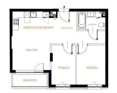 Mieszkanie 3-pok 54,1 m2 z windą / garaż