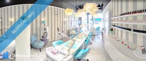 46m wykończony salon na parterze z witrynami od ul. Powązkowskiej