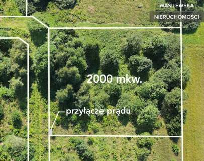 Budowlana 2000 m2 z MPZP, prąd na działce