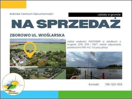Zborowo I 150 m do jeziora I udziały I 0% prowizji