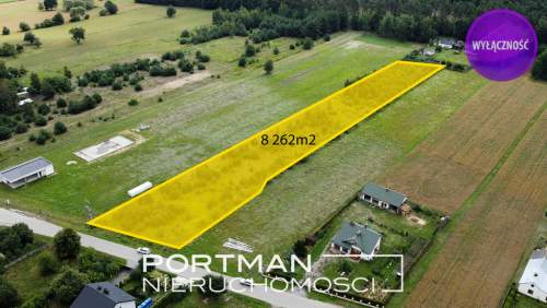 Działka NA SPRZEDAŻ 8262m2, MPZP, OSIECK