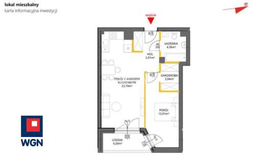 Mieszkanie na sprzedaż, 47,12 m2, Warszawa