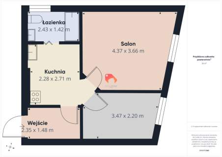 2 pokoje 36,18m2 INWESTYCYJNIE LUB DLA STUDENTA