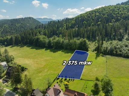 Działka rolna Jaszczurówka Zakopane z dojazdem