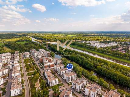 Apartament premium Olimpia Port widok na Odrę