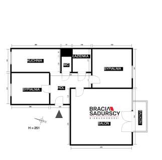 3 niezależne pokoje - Na Błonie - Bronowice - 52m2