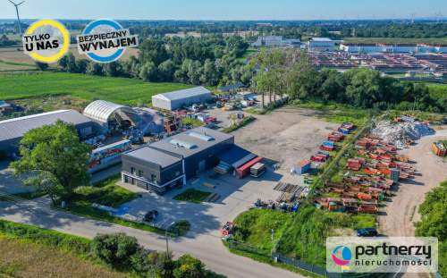 Obiekt z częścią biurową i magazynem duży plac