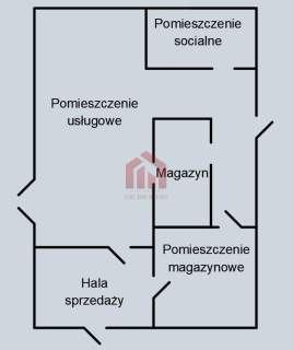 Dom częścią komercyjną wolnostrojący