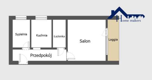 Nowe Miasto Metro Galeria 2-pok Loggia 