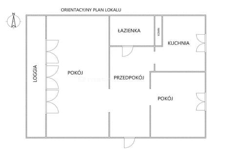 Zadbane mieszkanie 2 pokoje z loggią, na 1 piętrze
