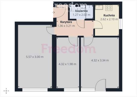 3 pokoje 54,76 m2 Wołomin 500m od stacji PKP