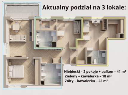 85 m 3 niezależne lokale Balkon Garaż