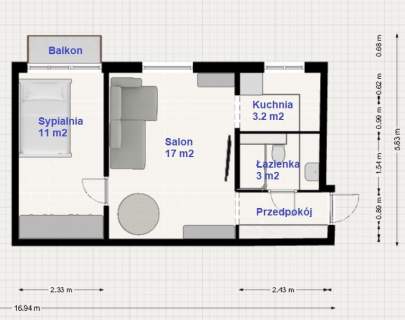 Wygodne M3 z balkonem do wprowadzenia 