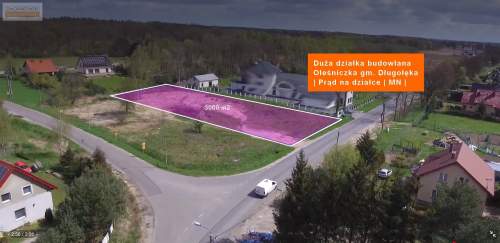 Działka budowlana 3000 m Oleśniczka Długołęka