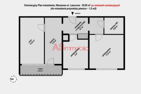 Mieszkanie, 50,90 m2, Warszawa, po remoncie
