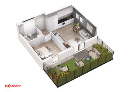 Podgórze Śliwiaka 2 pokoje 43m2 ogródek 24m2 tylko 565 ty