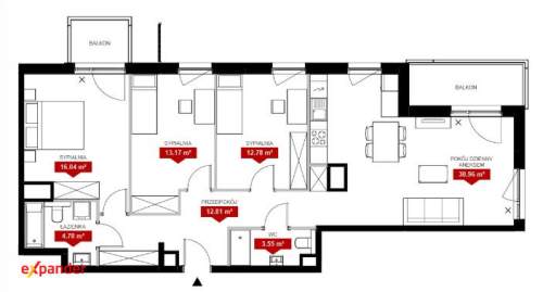 Funkcjonalny apartamant w gotowej inwestycji 2 balkony, dwie