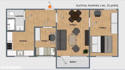 3 pokoje balkon - ul.Gagarina 31 Chorzów Batory
