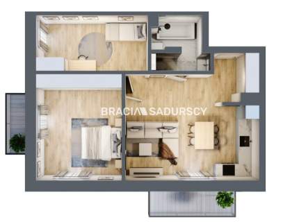 3 pok 65m2 ostatnie piętro 2 balkony winda