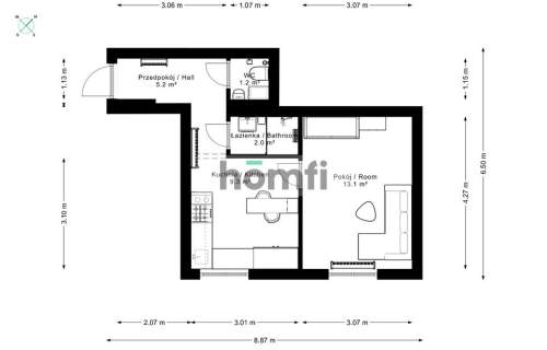 centrum Bielska bezczynszowa kawalerka 32,5 m
