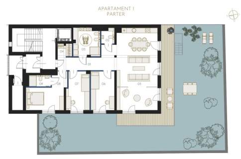 CZTEROPOKOJOWY APARTAMENT W KAMERALNEJ IINWESTYCJI