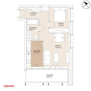 Nowy Apartament 2-pokoje 44,7 m2 Stare miasto