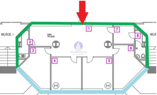 Śródmieście lokal biurowo-usługowy 107,80 m2 do wynajęcia