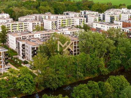 Apartament premium Olimpia Port widok na Odrę