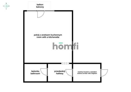 Kawalerka 30m2 z balkonem i piwnicą - HUBY