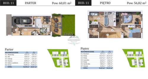114m2 28m2 poddasza, ogród, salon od południowej strony