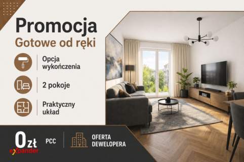 36 m , 2 pokoje, niskie koszty utrzymania GOTOWE