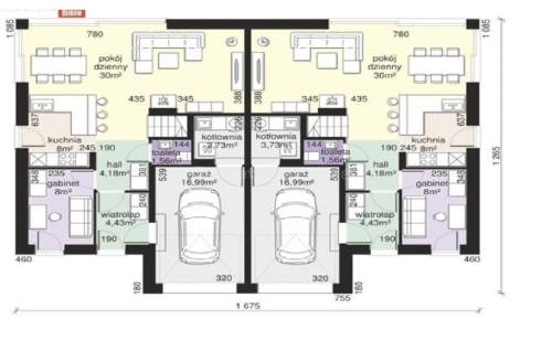 Bliźniak 130m2 na działce 650m2 gabinet, garaż