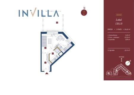Apartament inwestycyjny 26,62 m GEDANIA