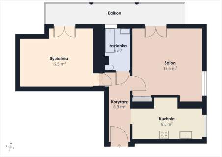 Metro Balkon 11m2 Do wejścia