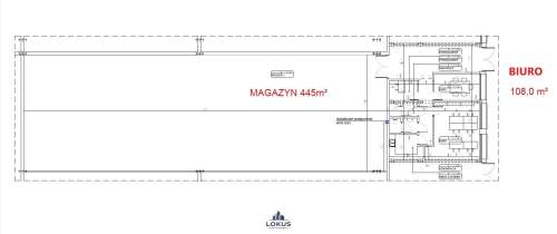 Hala handlowo-magazynowa z biurem parking