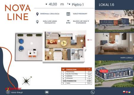 Nova Line / Metraże od 36,68 do 88,45 m / tarasy do 30,45 m